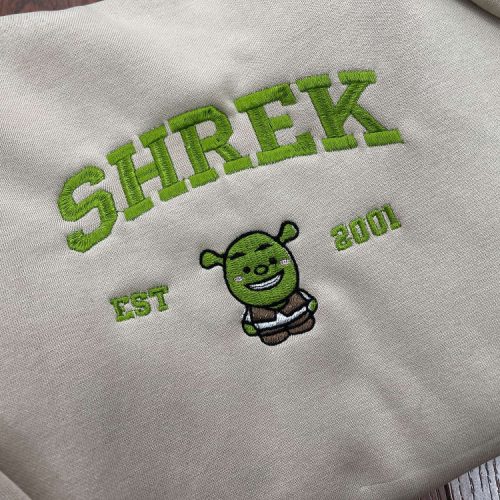 Shrek Sweater: Cartoon Embroidered Sweatshirts Trending Crewneck Vintage Shirt Embroidery Hoodie ECT029 Shrek Sweater: Cartoon Embroidered Sweatshirts Trending Crewneck Vintage Shirt Embroidery Hoodie ECT029