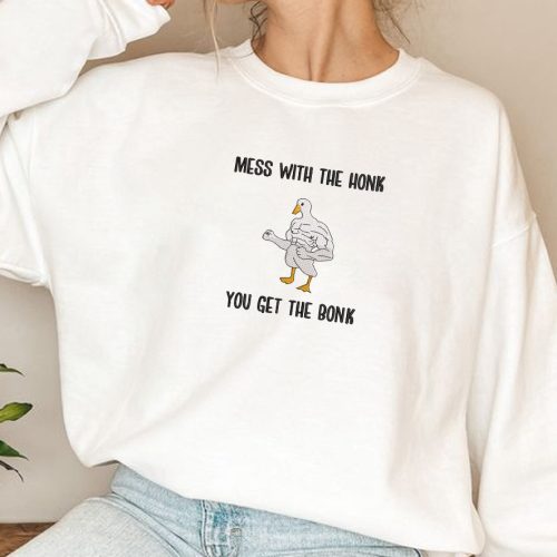 Silly Goose Embroidered Sweatshirt: Funniest Goose Funny Shirt for Him – Perfect Goose Lover Gift ESH162