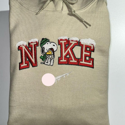 Snoopy MerryChristmas Embroidered Crewneck T-Shirt, Sweatshirt for Men Women Sweatshirt, Gift for Men Women