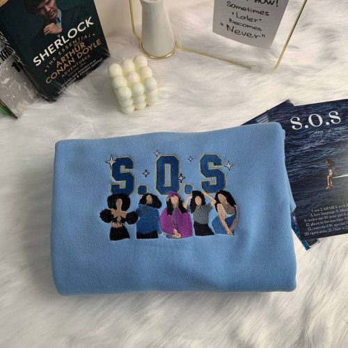 SOS SZA Embroidered Crewneck T-Shirt, Sweatshirt for Men Women Shirt, Gift for Men Women