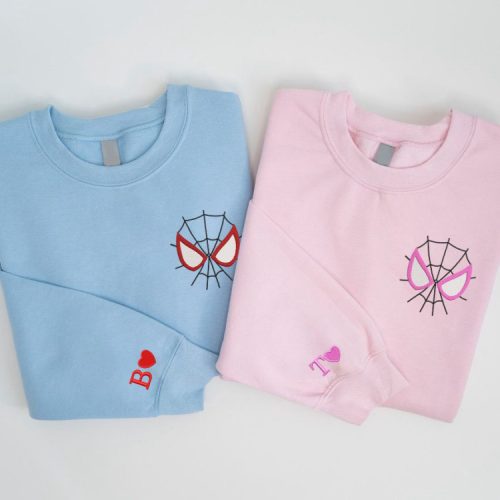 Spider Couple Embroidered Sweater – Trending Cartoon Sweatshirt for Valentine s Day Spiderman EH518-519 L 2H C Spider Couple Embroidered Sweater – Trending Cartoon Sweatshirt for Valentine s Day Spiderman EH518-519 L 2H C