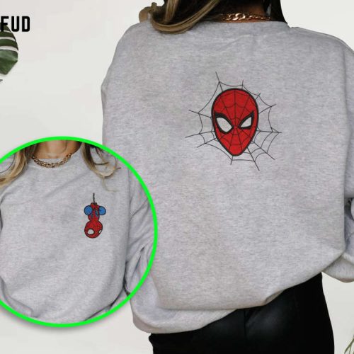 Spiderman Embroidered Shirt – Trending Cartoon Crewneck for Superhero Fans Marvel Embroidery Hoodie ESH075 076 B Spiderman Embroidered Shirt – Trending Cartoon Crewneck for Superhero Fans Marvel Embroidery Hoodie ESH075 076 B