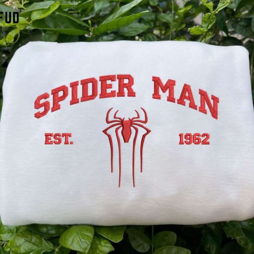 Cars Mcqueen x Mater x Sally Embroidered Sweatshirt – Trending Cartoon Couple Christmas Crewneck Perfect Christmas Gift Spiderman Embroidered Sweatshirts: Trending Crewneck & Christmas Shirt Collection