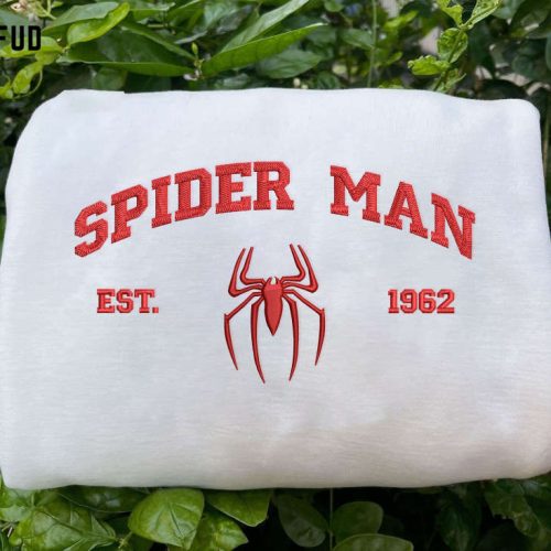 Spiderman Embroidered Sweatshirts – Trending Superhero Crewneck & Christmas Shirt Spiderman Embroidered Sweatshirts – Trending Superhero Crewneck & Christmas Shirt