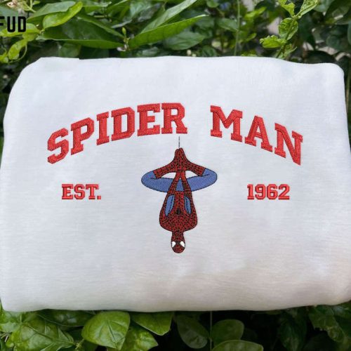 Vintage Mcqueen and Sally Embroidered Sweatshirts: Trending Cars Couple Sweater Mater Shirts Crewneck & Embroidery Hoodie Spiderman Embroidered Sweatshirts - Trending Superhero Crewneck Christmas Shirt