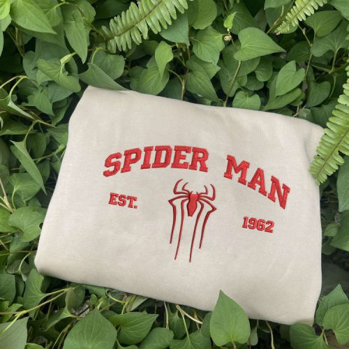 Spiderman Embroidered Sweatshirts – Trending Superhero Crewneck for Christmas – ECL133 Spiderman Embroidered Sweatshirts – Trending Superhero Crewneck for Christmas – ECL133