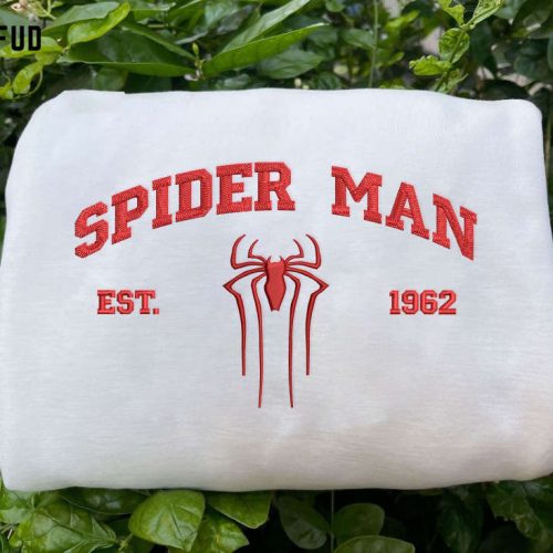 Spiderman Embroidered Sweatshirts – Trending Superhero Crewneck for Christmas – ECL133 Spiderman Embroidered Sweatshirts – Trending Superhero Crewneck for Christmas – ECL133