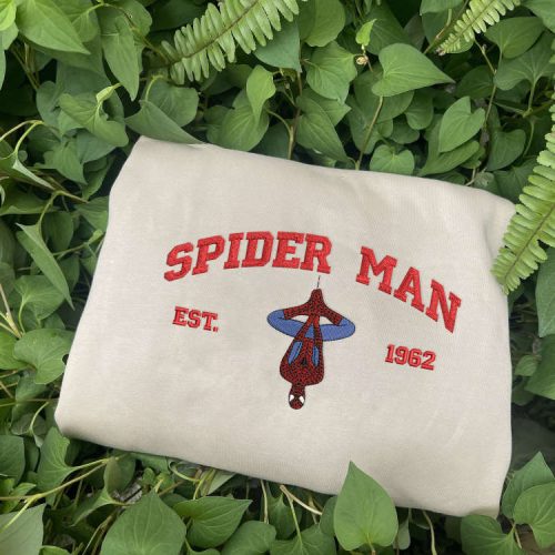 Spiderman Embroidered Sweatshirts & Shirts: Trending Christmas Crewneck – ECL134 Spiderman Embroidered Sweatshirts & Shirts: Trending Christmas Crewneck – ECL134