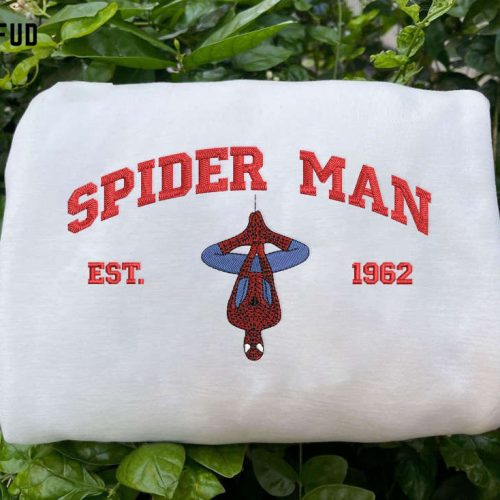 Spiderman Embroidered Sweatshirts & Shirts: Trending Christmas Crewneck – ECL134 Spiderman Embroidered Sweatshirts & Shirts: Trending Christmas Crewneck – ECL134