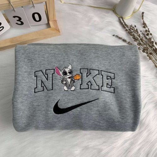 Stitch Jack Skellington Embroidered Crewneck T-Shirt, Sweatshirt for Men Women Shirt, Gift for Men Women