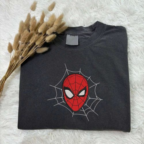 Spiderman Embroidered Tee – Comfort Colors Peter Parker Shirt Marvel Cartoon Birthday Gift – ESH076 Spiderman Embroidered Tee – Comfort Colors Peter Parker Shirt Marvel Cartoon Birthday Gift – ESH076