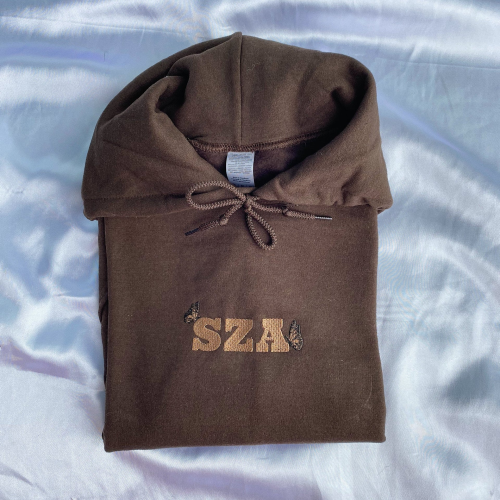 SZA Butterfly Embroidered Crewneck T-Shirt, Sweatshirt for Men Women Shirt, Gift for Men Women