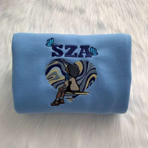 SZA Embroidered Crewneck T-Shirt, Sweatshirt for Men Women Shirt Gift For SZA Fans, Gift for Men Women