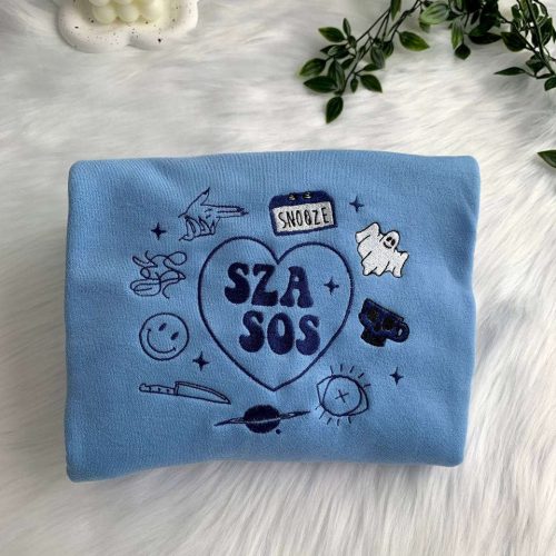 SZA SOS Favorite Songs Embroidered Crewneck T-Shirt, Sweatshirt for Men Women Sweatshirt