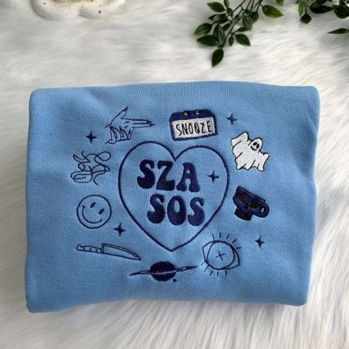 SZA SOS Favorite Songs Embroidered Crewneck T-Shirt, Sweatshirt for Men Women Sweatshirt