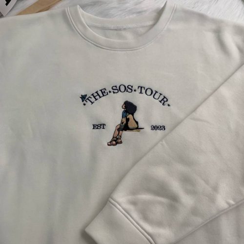 The SOS Tour 2023 Embroidered Crewneck T-Shirt, Sweatshirt for Men Women Sweatshirt