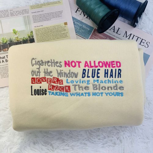 Billie Eilish Custom Embroidered Crewneck T-Shirt, Sweatshirt for Men Women Shirt, Gift for Men Women TV Girl Best Songs Embroidered Crewneck T-Shirt, Sweatshirt for Men Women Shirt, Gift for Men Women