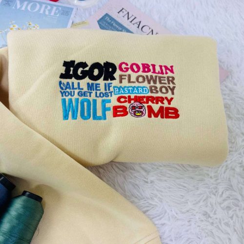 Tyler The Creator Songs Embroidered Crewneck T-Shirt, Sweatshirt for Men Women Shirt, Gift for Men Women