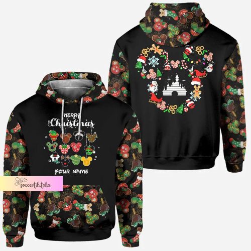 Christmas Gift, Custom Mouse Hoodie, Merry Christmas Hoodie, Mouse Ears Legging, Mickey Christmas Hoodie – Gift for Mickey Fans