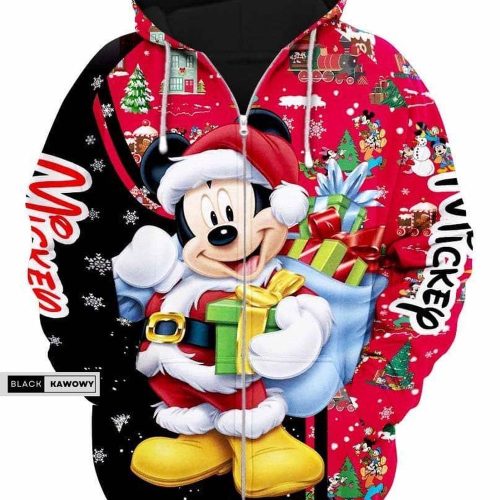 Christmas Gift, Mickey Christmas Hoodie, Mickey Zip Hoodie, Mickey Mouse Hoodie - Gift for Mickey Fans