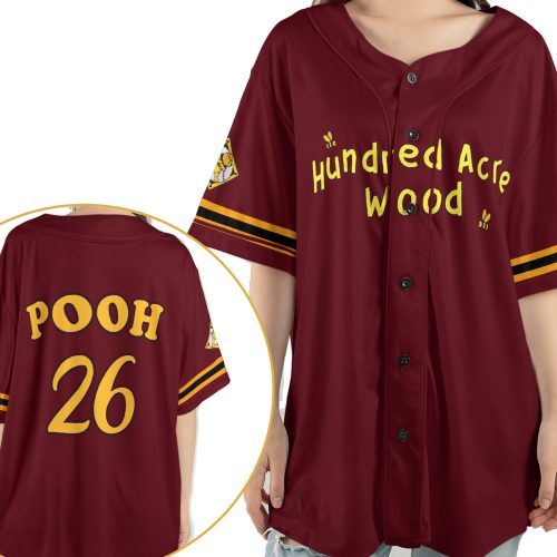 Winnie The Pooh And Eeyore Tigger Piglet Funny Cartoon Disney Sherpa Fleece Quilt Blanket BL1825 Winnie The Pooh Hundred Acre Wood  2 Sided Baseball Jersey Shirt, Disney Pooh Bear Sport Outfits, Disney World Disneyland Trip Birthday Gift
