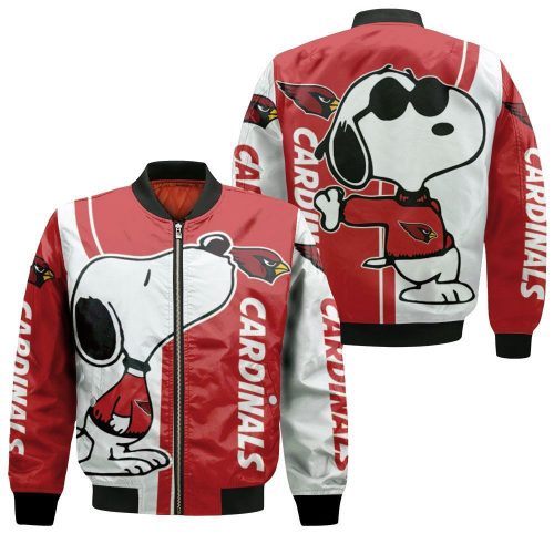 Arizona Cardinals Snoopy Lover Bomber Jacket  – Gift for Men Women