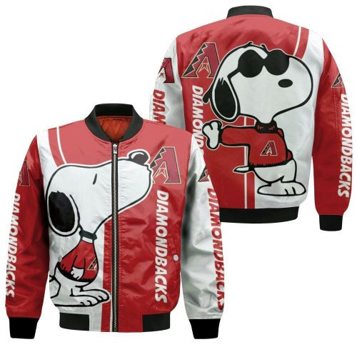 Arizona Diamondbacks Snoopy Lover Bomber Jacket  – Gift for Men Women Arizona Diamondbacks Snoopy Lover Bomber Jacket  – Gift for Men Women