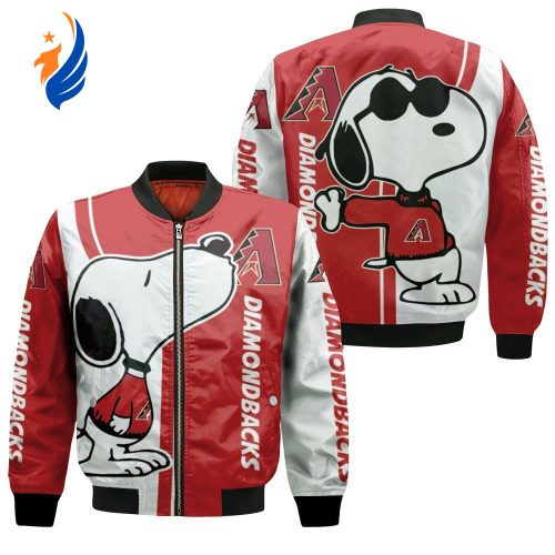 Arizona Diamondbacks Snoopy Lover Bomber Jacket  – Gift for Men Women Arizona Diamondbacks Snoopy Lover Bomber Jacket  – Gift for Men Women