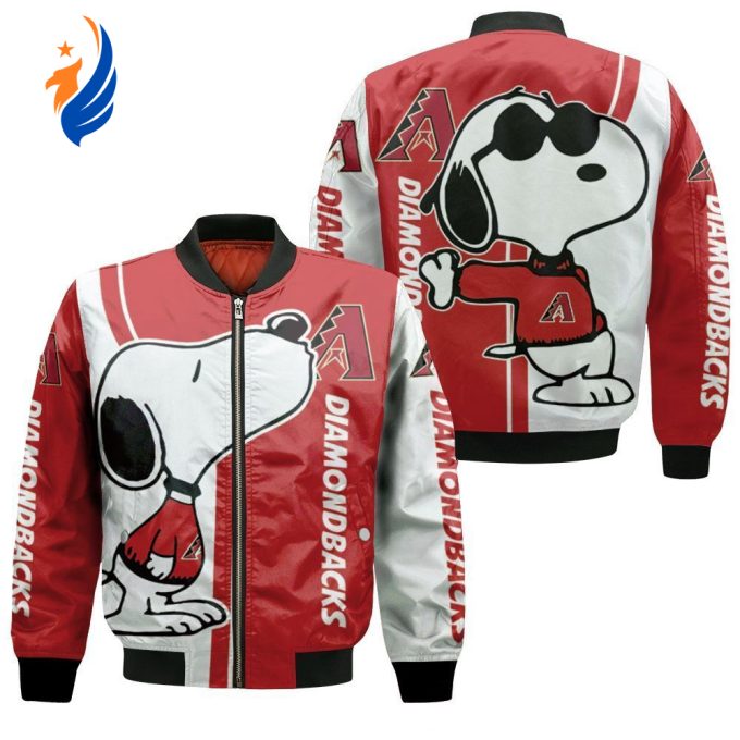 Arizona Diamondbacks Snoopy Lover Bomber Jacket – Gift for Men Women Arizona Diamondbacks Snoopy Lover Bomber Jacket – Gift for Men Women
