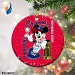 Atlanta Braves World Series Champions 2021 MLB Mickey Mouse Christmas Ornament
