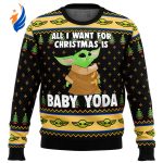Baby Yoda All I Want Mandalorion Star Wars Ugly Christmas Sweater Baby Yoda All I Want Mandalorion Star Wars Ugly Christmas Sweater