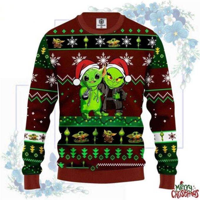 Baby Yoda And Grinches Ugly Christmas Sweater