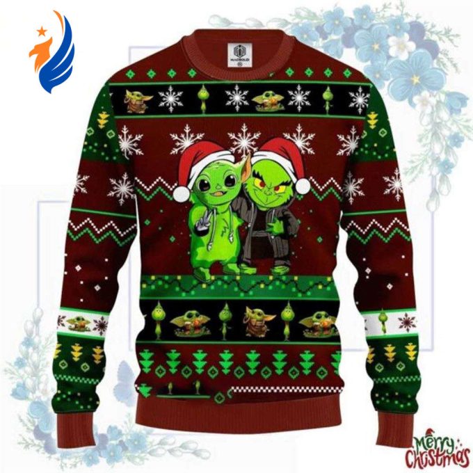 Baby Yoda And Grinches Ugly Christmas Sweater Baby Yoda And Grinches Ugly Christmas Sweater