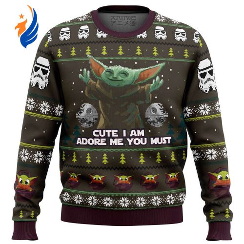 Baby Yoda Cute Mandalorion Star Wars Ugly Christmas Sweater Baby Yoda Cute Mandalorion Star Wars Ugly Christmas Sweater