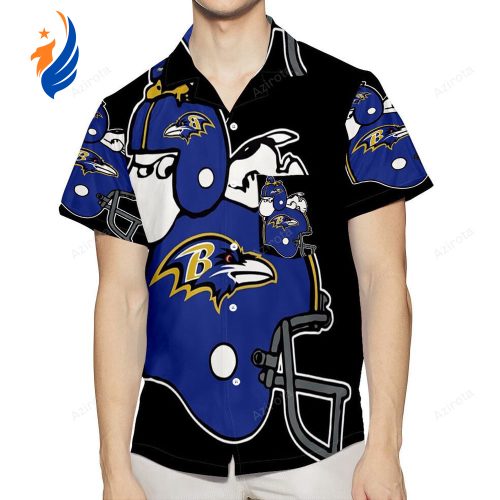 Baltimore Ravens Snoopy Helmet 3D All Over Print Hawaiian Shirt – Summer Beach Style with Pocket Baltimore Ravens Snoopy Helmet 3D All Over Print Hawaiian Shirt – Summer Beach Style with Pocket