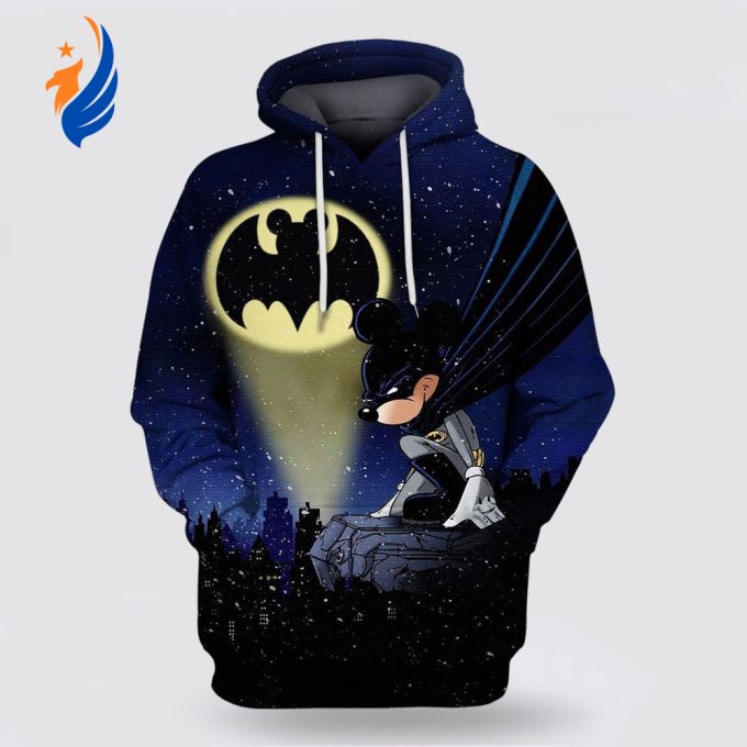 Batman Mickey Mouse Over Print 3D Hoodie Batman Mickey Mouse Over Print 3D Hoodie