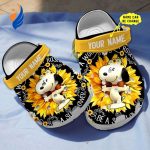Be A Sunflower In A World Of Roses Snoopy Black Clogs