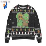 Best Friends Baby Groot And Grinches Ugly Christmas Sweater Black Gift Xmas Best Friends Baby Groot And Grinches Ugly Christmas Sweater Black Gift Xmas