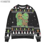 Best Friends Baby Groot And Grinches Ugly Christmas Sweater Black Gift Xmas Best Friends Baby Groot And Grinches Ugly Christmas Sweater Black Gift Xmas