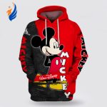 Black And Red Mickey Mouse 3D Hoodie Zipper Hoodie