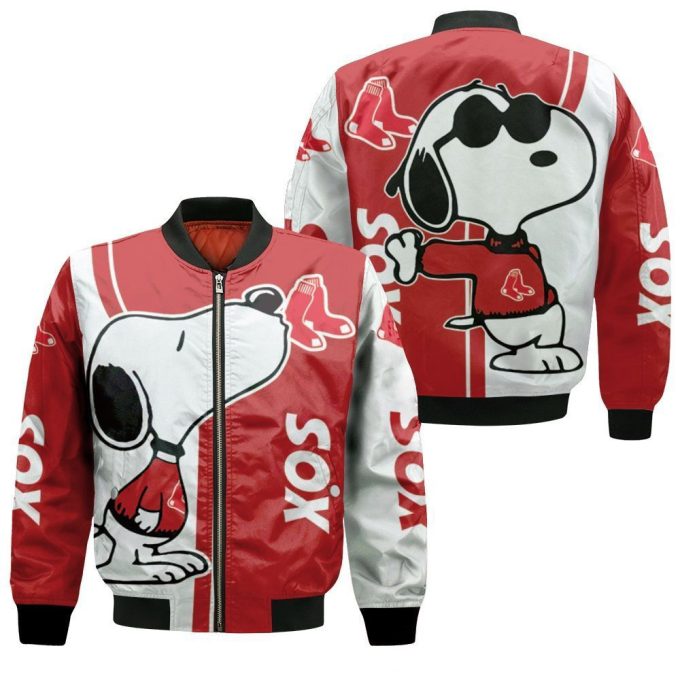 Boston Red Sox Snoopy Lover Bomber Jacket  – Gift for Men Women
