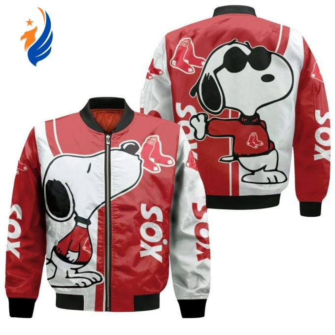 Boston Red Sox Snoopy Lover Bomber Jacket  – Gift for Men Women