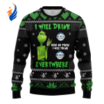 Busch Light Beer Grinches I Will Drink Everywhere Ugly Sweater Gifts, Busch Beer Gift Fan Ugly Sweater