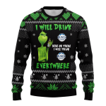 Busch Light Beer Grinches I Will Drink Everywhere Ugly Sweater Gifts, Busch Beer Gift Fan Ugly Sweater