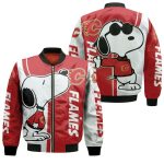 Calgary Flames Snoopy Lover Bomber Jacket – Gift for Men Women Calgary Flames Snoopy Lover Bomber Jacket – Gift for Men Women