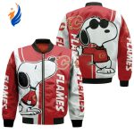 Calgary Flames Snoopy Lover Bomber Jacket – Gift for Men Women Calgary Flames Snoopy Lover Bomber Jacket – Gift for Men Women