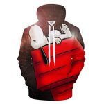 Cartoon Snoopy 3D All Over Print Hoodie, Zip-up Hoodie