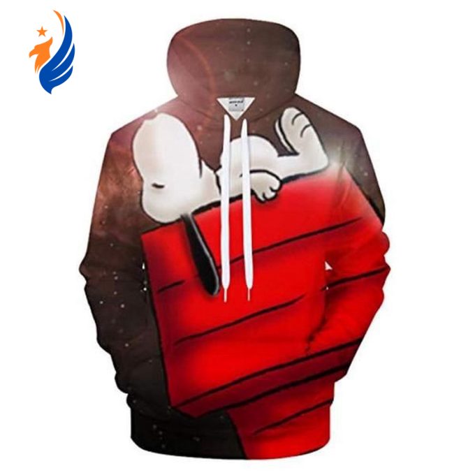 Cartoon Snoopy 3D All Over Print Hoodie, Zip-up Hoodie
