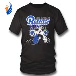 Winning with Charlie And Snoopy: NFL Los Angeles Rams High Five T-shirt