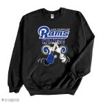Winning with Charlie And Snoopy: NFL Los Angeles Rams High Five T-shirt
